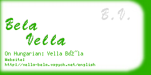 bela vella business card